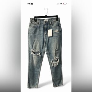 Cello Women's Light Blue Distressed Boyfriend Jeans